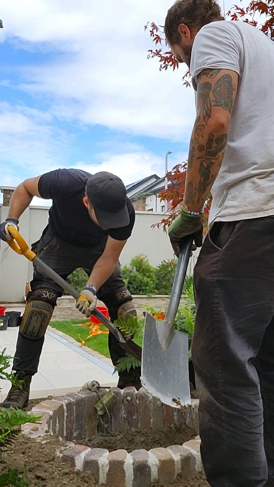 Green Hart team working on a garden installation in County Wicklow